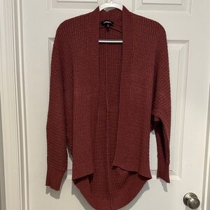 Express Women's Mauve Open-Front Cardigan